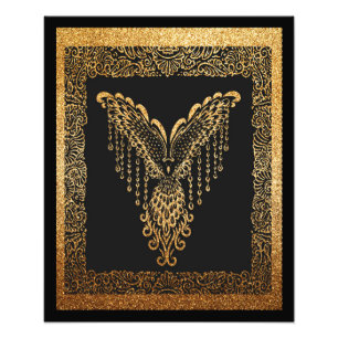 Golden Phoenix Elegance  Photo Print