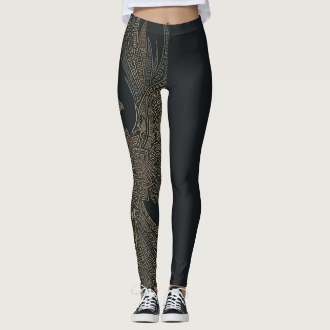 Golden Phoenix Myth  Leggings (Front)