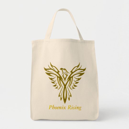 Golden Phoenix Rising from Flames Tote Bag | 0