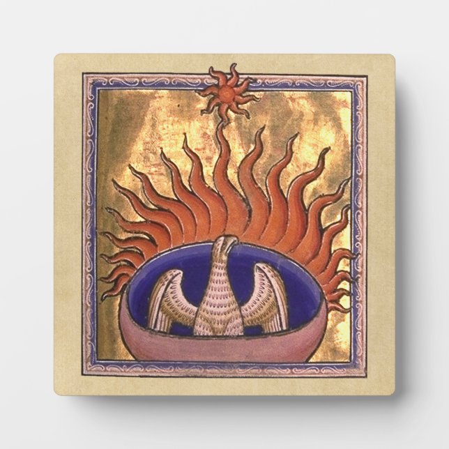 Golden Phoenix Rising Plaque (Front)