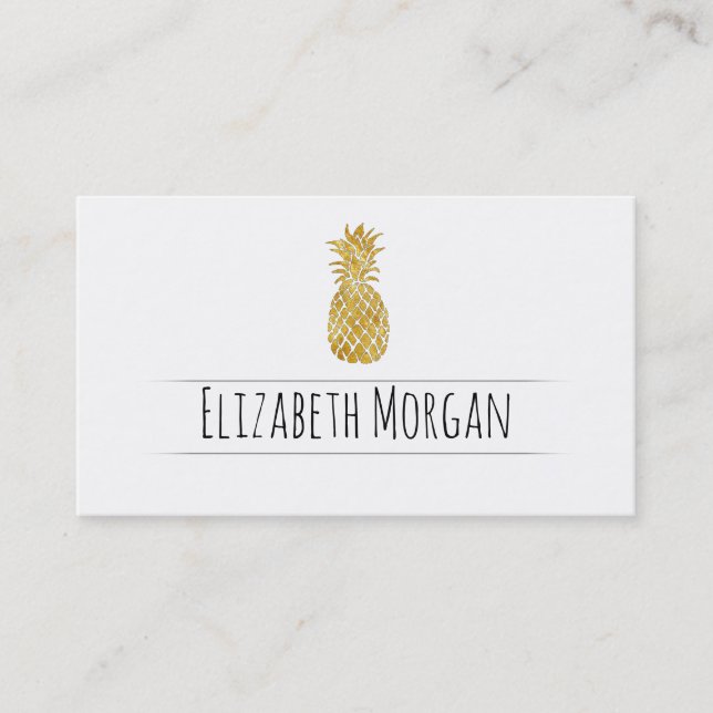 golden pineapple business card (Front)
