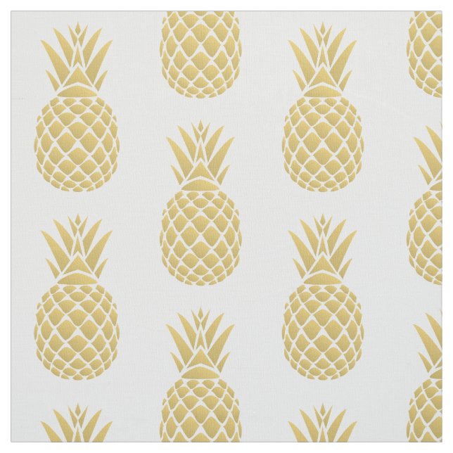 Golden Pineapple Fabric (Swatch)