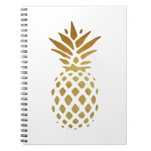 Golden Pineapple, Fruit in Gold Notebook