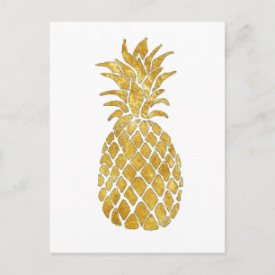 golden pineapple postcard