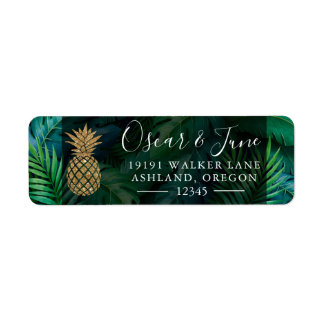 Golden Pineappy Summer Tropical Feuilles Adresse