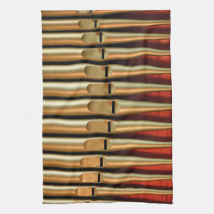 Golden pipes kitchen towel