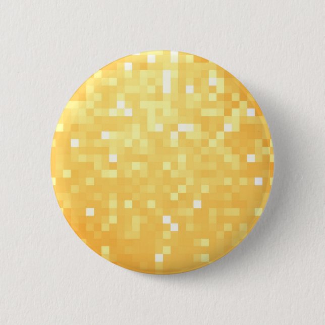 Golden Pixel Sparkle 2 Inch Round Button (Front)