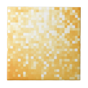 Golden Pixel Sparkle Tile