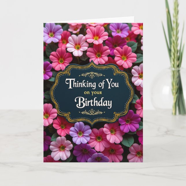 Golden Plaque Birthday Card (Front)