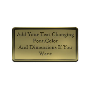 Golden Plate Label