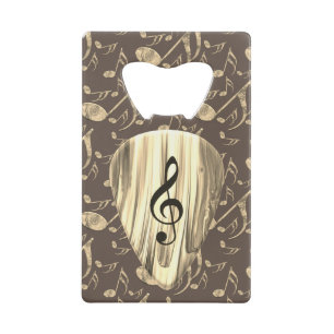 Golden  Plectron – Stylish design for music lover Credit Card Bottle Opener