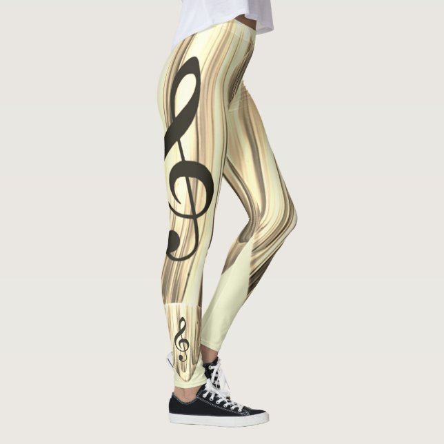 Golden Plectron – Stylish design for music lovers! Leggings (Right)