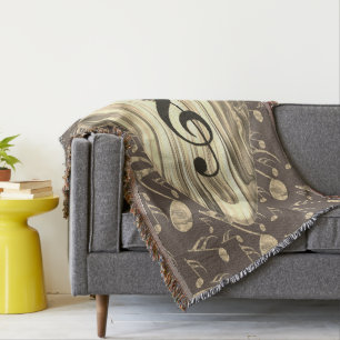 Golden Plectron – Stylish design for music lovers! Throw Blanket