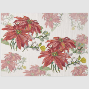 Golden Poinsettia Fine Art Scatter Christmas Tissue Paper