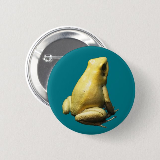 Golden Poison Frog 2 Inch Round Button (Front & Back)