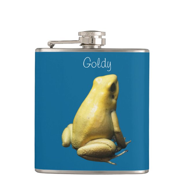 Golden Poison Frog Hip Flask (Front)