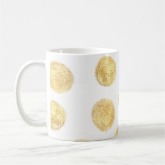 Golden Polka Dot Hand Drawn Coffee Mug