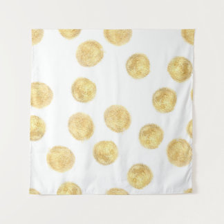 Golden Polka Dot Hand Drawn Tapestry