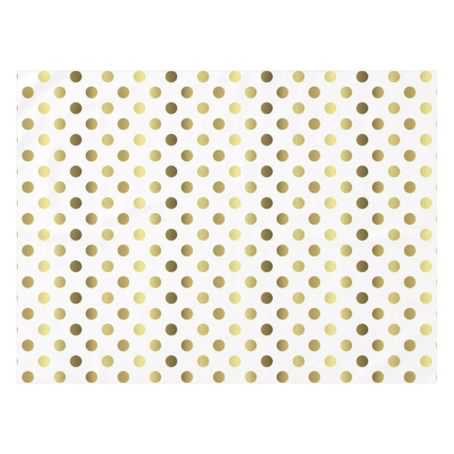 Golden Polka Dot Table Cloth (Front (Horizontal))