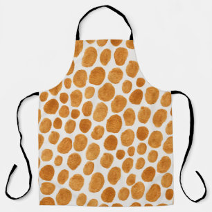 Golden Polka Dots: Abstract Gouache Apron