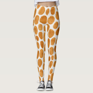 Golden Polka Dots: Abstract Gouache Leggings