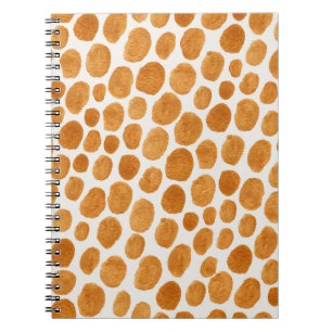 Golden Polka Dots: Abstract Gouache Notebook