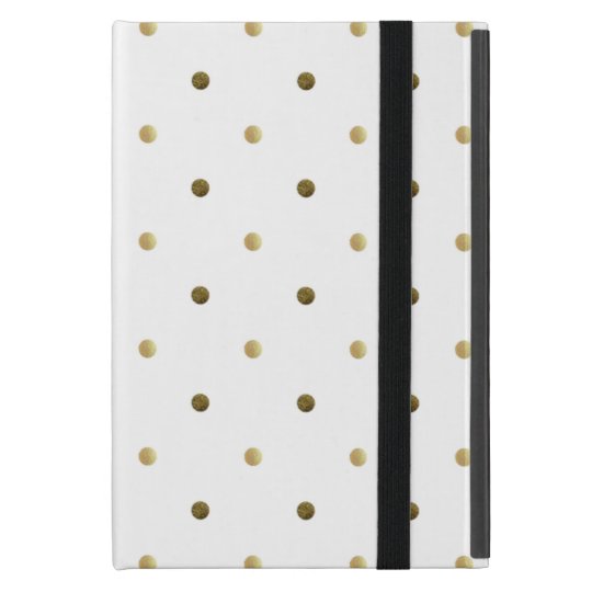 Golden Polka Dots Gold And White Modern Design iPad Mini Cover