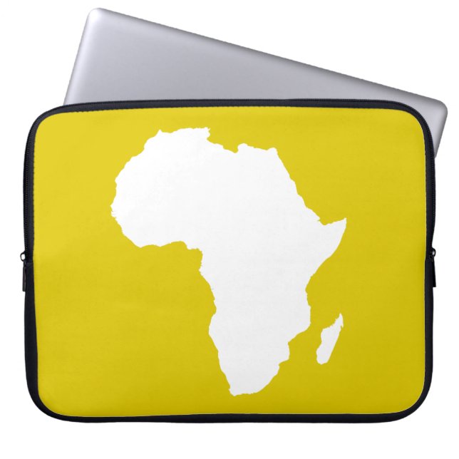 Golden Poppy Audacious Africa Laptop Sleeve (Front)