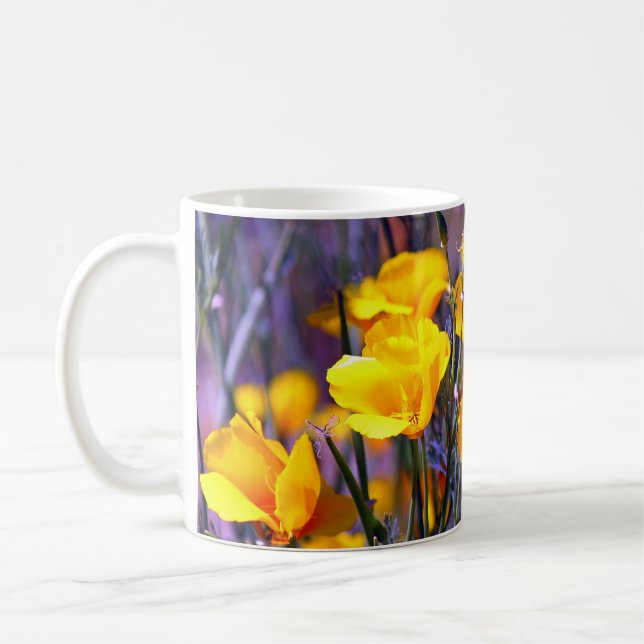 Golden Poppy Coffee Mug (Left)