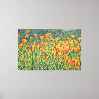 Golden Poppy Fields Canvas Print