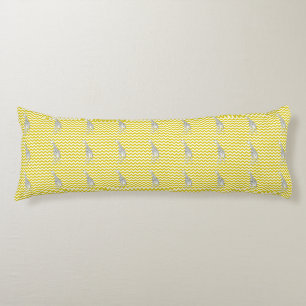 Golden Poppy Safari Chevron with Pop Art Giraffe Body Pillow