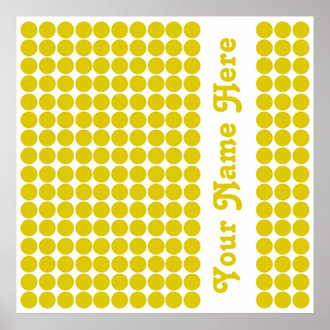 Golden Poppy Safari Dot with name Poster (Front)