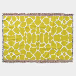 Golden Poppy Safari Giraffe Throw Blanket