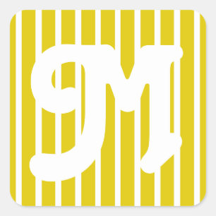 Golden Poppy Safari Stripe Square Sticker