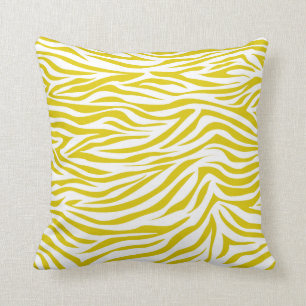Golden Poppy Safari Zebra Throw Pillow