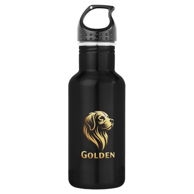 Golden Premium Gold Design 532 Ml Water Bottle (Front)