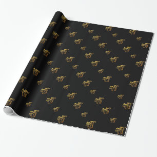 Golden Presents Wrapping Paper