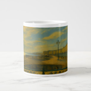 Golden Promenade – Brighton Seafront Sunset Large Coffee Mug