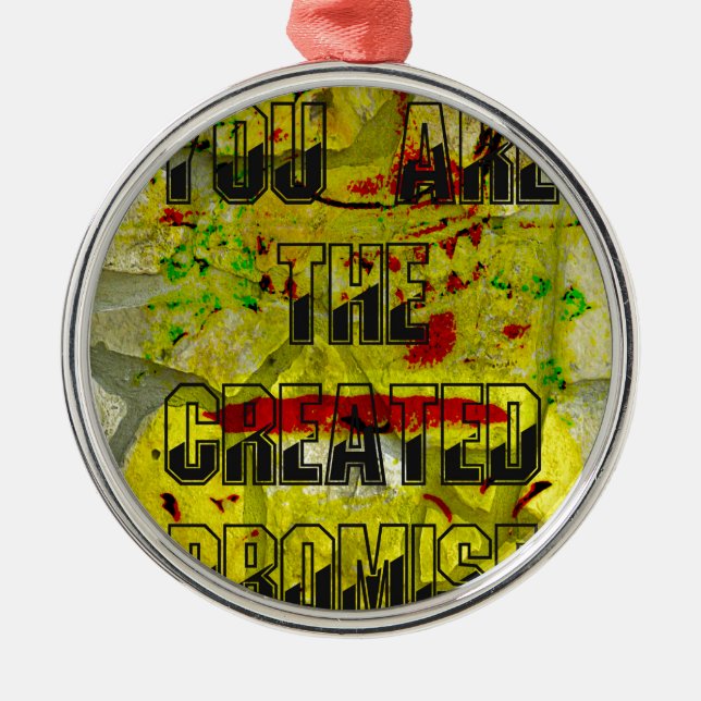 Golden Promise: The Golden Script of Destiny Metal Ornament (Front)