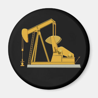 Golden Pumpjack Magnet