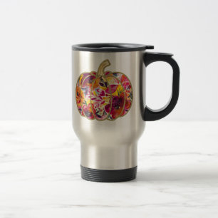 Golden Pumpkin & Floral Delight Coffee Mug