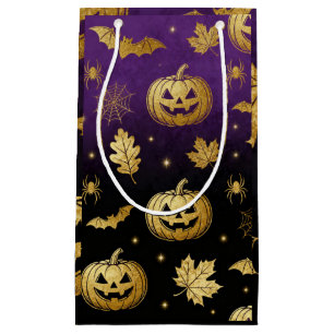 Golden Pumpkin Glow – Elegant Halloween Gift Bag 