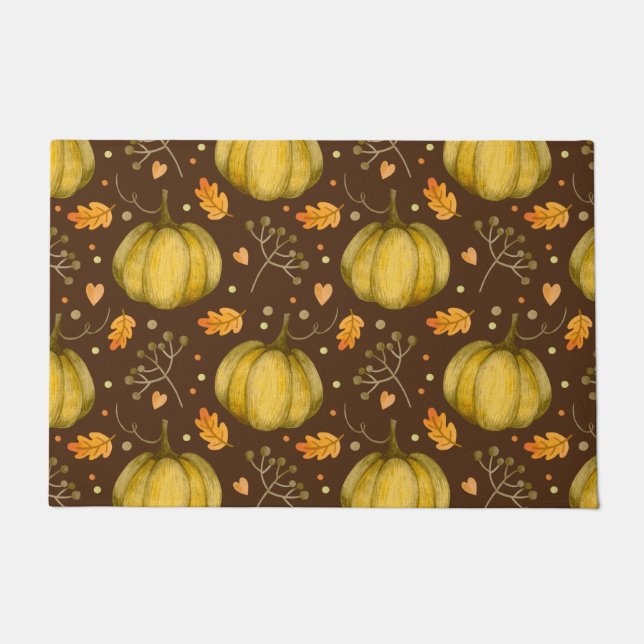 Golden Pumpkins Doormat (Front)