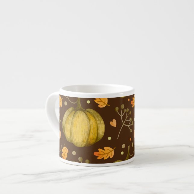 Golden Pumpkins Espresso Cup (Front Left)