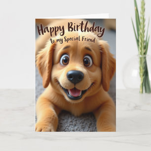 Golden Pup Celebration Card