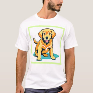 Golden Pup Charm Design T-Shirt