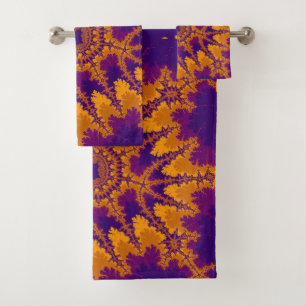 Golden Purple Core Bath Towel Set