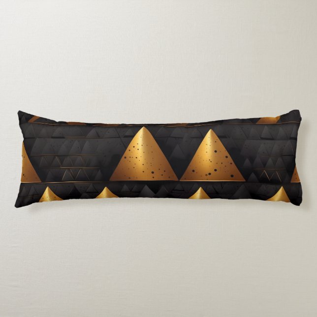 Golden Pyramid Pattern Body Pillow (Front)