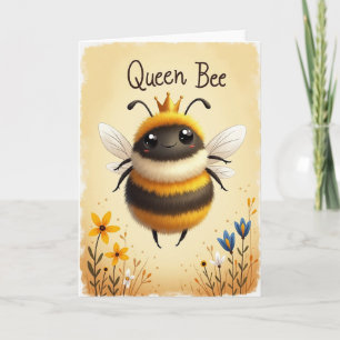 Golden Queen Bee Mothers Day Card