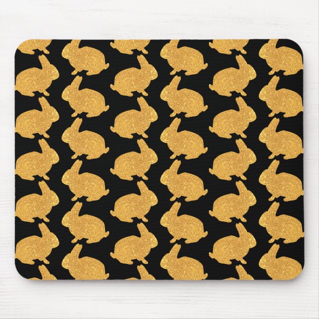 Golden Rabbits Mouse Pad (Front)